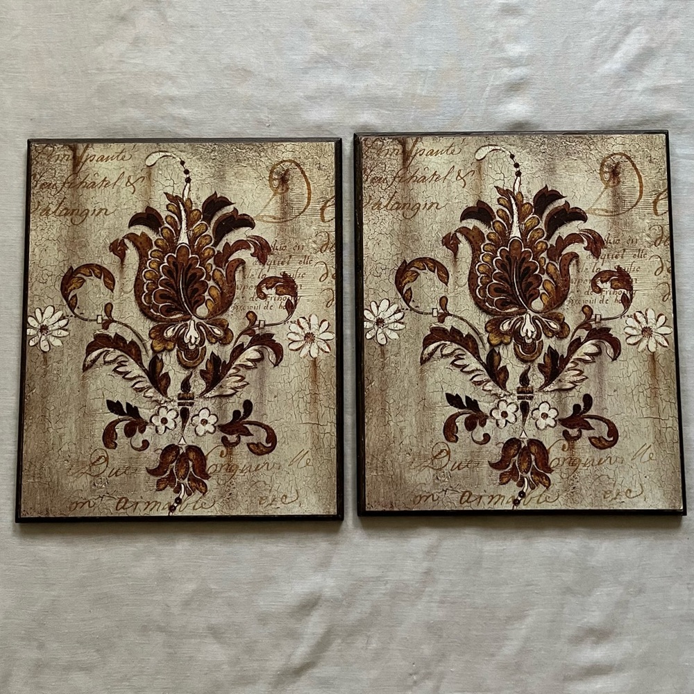 Fancy Fashion Damask Wall Decor, Set Of 2